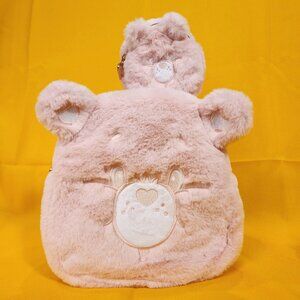 Care Bears Skinny Dip Pale Pink Plush Furry Cosplay Mini Backpack Coin Bag Set